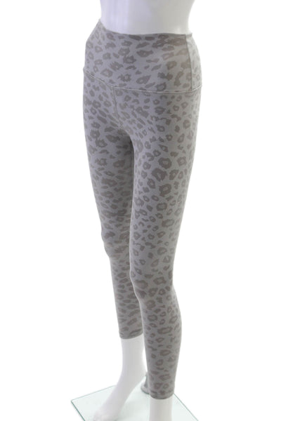 Beyond Yoga Women Ankle Leggings Gray Animal Print Polyester Size S