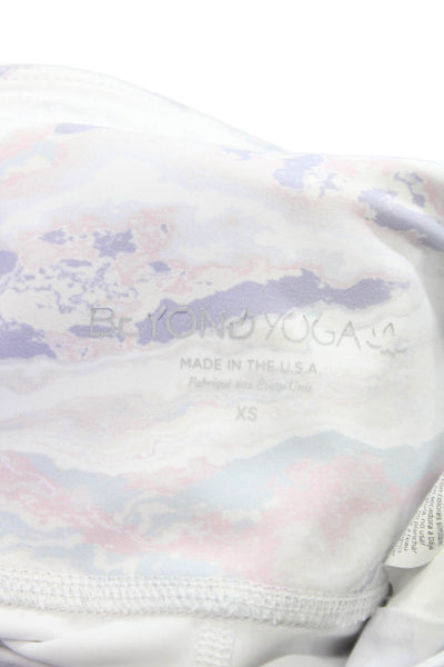 Beyond Yoga Women Marble Multicolor Leggings 75% Polyester Size XS