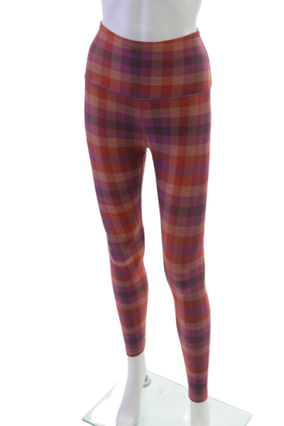 Beyond Yoga Womens Ankle Leggings Multicolor Plaid Polyester Fall Size XS