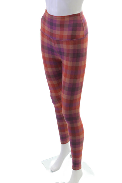 Beyond Yoga Womens Ankle Leggings Multicolor Plaid Polyester Fall Size XS