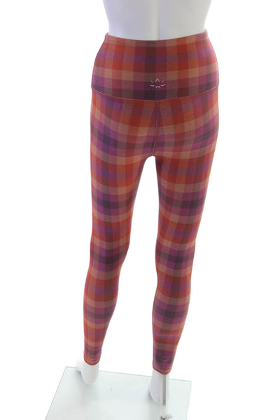 Beyond Yoga Womens Ankle Leggings Multicolor Plaid Polyester Fall Size XS