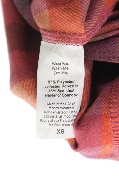 Beyond Yoga Womens Ankle Leggings Multicolor Plaid Polyester Fall Size XS