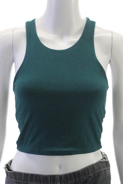 Beyond Yoga Womens Cropped Tank Green Polyester Round Neck Sleeveless Size S