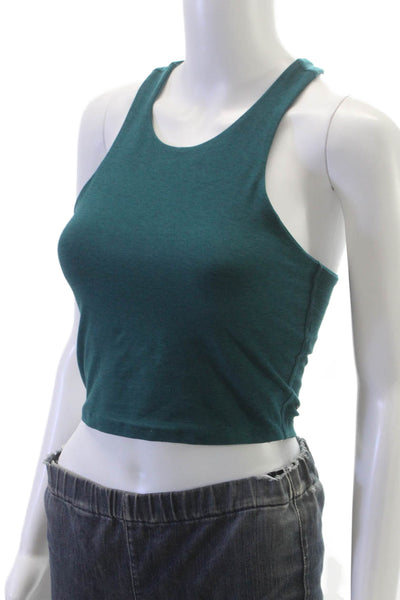 Beyond Yoga Womens Cropped Tank Green Polyester Round Neck Sleeveless Size S