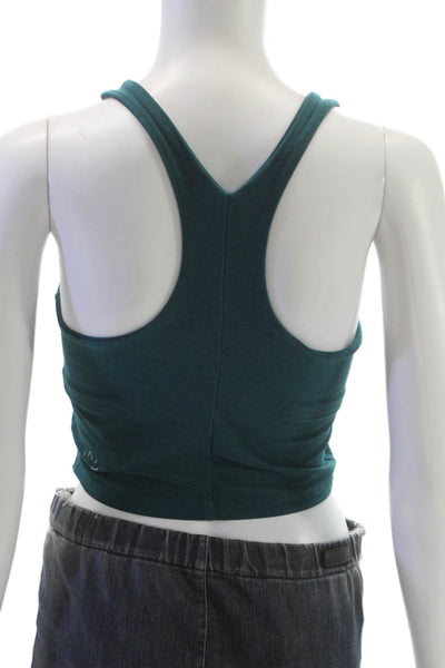 Beyond Yoga Womens Cropped Tank Green Polyester Round Neck Sleeveless Size S