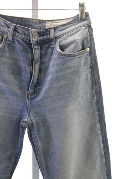 Rag & Bone Womens Blue Straight Jeans Cotton High Rise Size 26