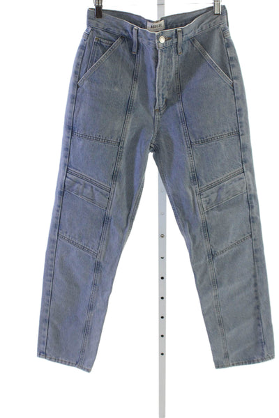 Agolde Women Tapered Jeans High Rise Blue Cotton Button Size 25
