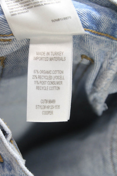 Agolde Women Tapered Jeans High Rise Blue Cotton Button Size 25