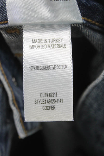 Agolde Womens High Rise Straight Jeans Blue Button Fly Size 26