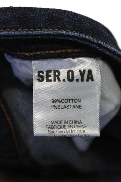 Ser.O.Ya Women Skinny Jeans Blue High Rise Cotton Size 26