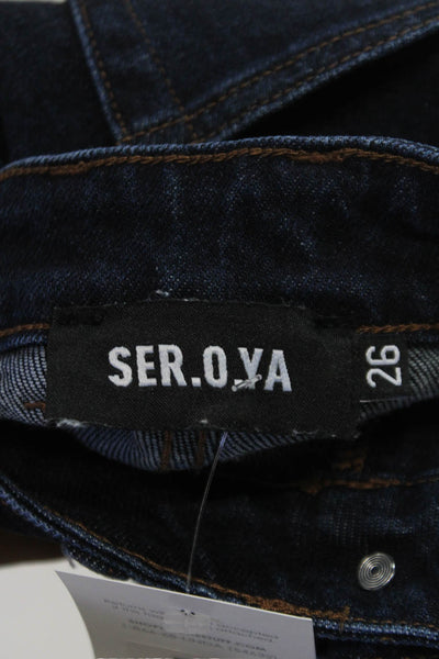 Ser.O.Ya Women Skinny Jeans Blue High Rise Cotton Size 26
