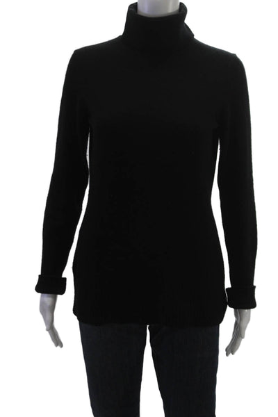 Shin Choi Women Black Cashmere Turtleneck Pullover Sweater Size M