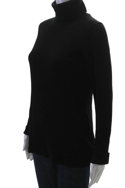 Shin Choi Women Black Cashmere Turtleneck Pullover Sweater Size M