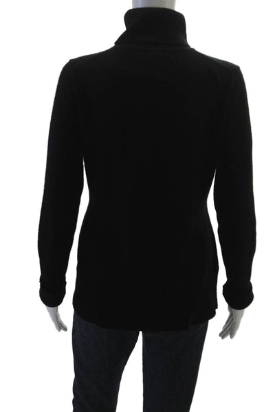 Shin Choi Women Black Cashmere Turtleneck Pullover Sweater Size M