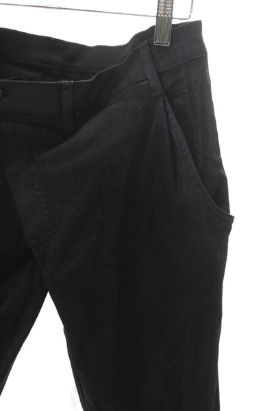 R13 Women Tapered Jeans Black Mid Rise Cotton Button Size 27
