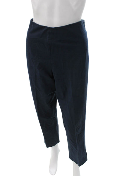 Leggiadro Womens Ankle Pants Blue Lycra Blend Zip Size 12