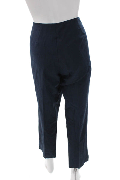 Leggiadro Womens Ankle Pants Blue Lycra Blend Zip Size 12