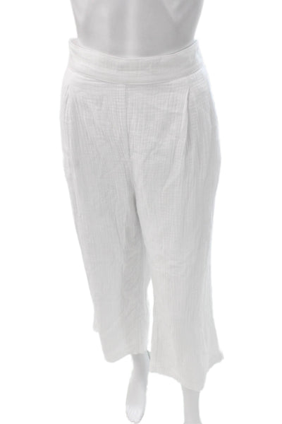 J. Mclaughlin Women White Cropped Cotton Pants Size XL