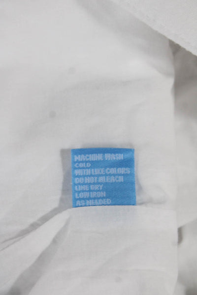 J. Mclaughlin Women White Cropped Cotton Pants Size XL