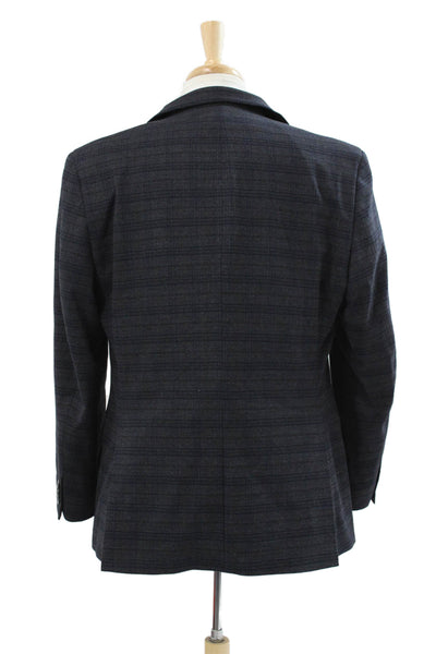 Michael Kors Mens Gray Check Polyester Blazer Size 42