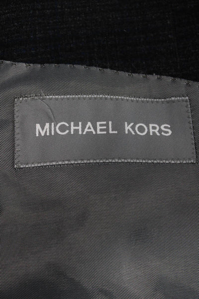 Michael Kors Mens Gray Check Polyester Blazer Size 42