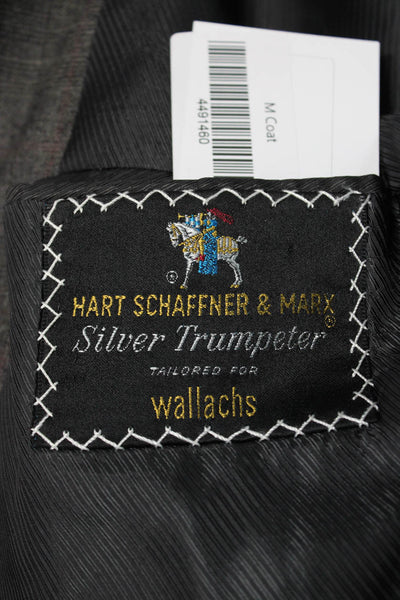 Hart Schaffner Marx Mens Gray Plaid Blazer Button Size 44