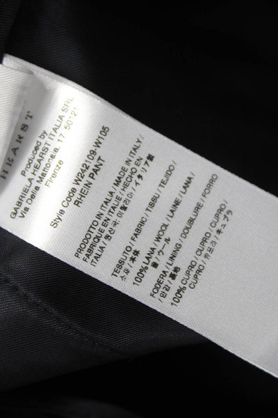 Gabriela Hearst Women Dress Pants Navy Blue Wool Zip Size 46