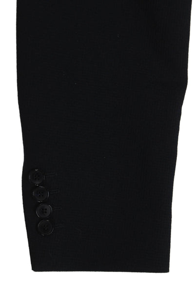 Zara Mens Black Polyester Blazer Buttoned Size 42