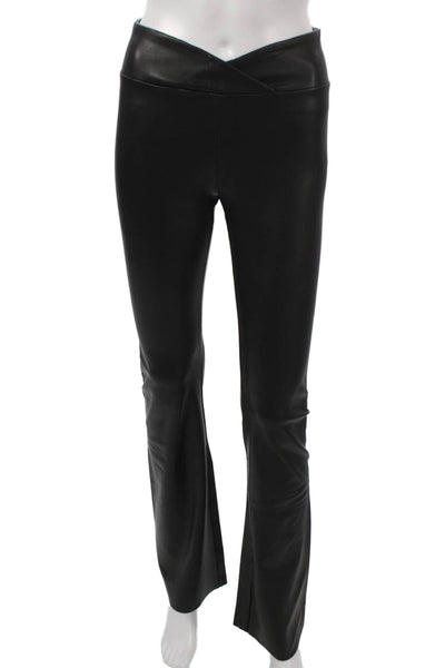 Splendid Womens Black Polyurethane Solid Leggings Size S
