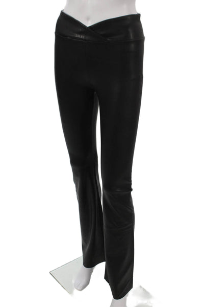 Splendid Womens Black Polyurethane Solid Leggings Size S