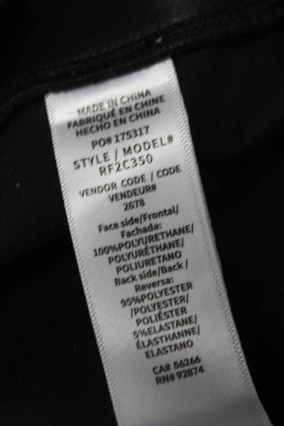 Splendid Womens Black Polyurethane Solid Leggings Size S