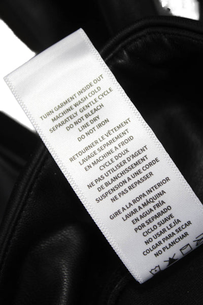 Splendid Womens Black Polyurethane Solid Leggings Size S