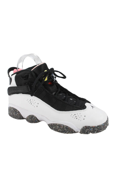 Nike Boys Air Jordan 6 Rings GS Grind Rubber Sneakers Shoes White Black Size 6Y