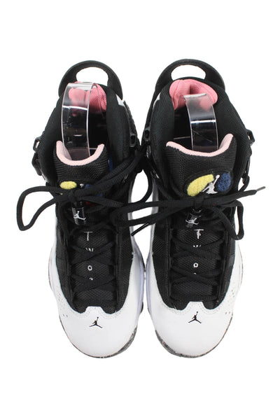 Nike Boys Air Jordan 6 Rings GS Grind Rubber Sneakers Shoes White Black Size 6Y