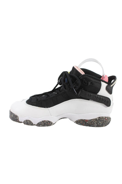 Nike Boys Air Jordan 6 Rings GS Grind Rubber Sneakers Shoes White Black Size 6Y