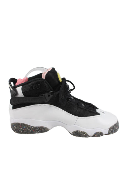 Nike Boys Air Jordan 6 Rings GS Grind Rubber Sneakers Shoes White Black Size 6Y
