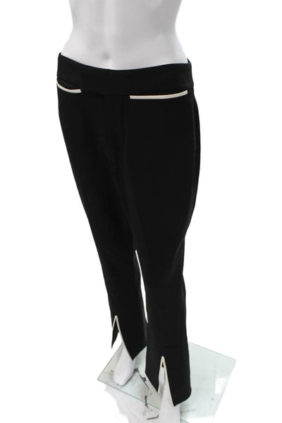 Contessa Mills Women Ankle Wool Pants Black Pull On Size 8