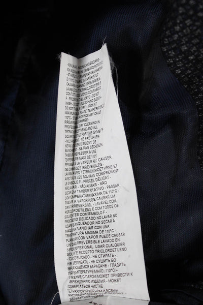 Emporio Armani Mens Blazer Blue Geometric Polyester Size 52