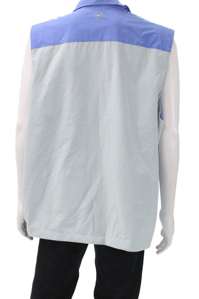 Vineyard Vines Men Blue Windbreaker Vest Zip Closure Size 2XL