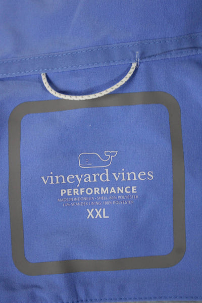 Vineyard Vines Men Blue Windbreaker Vest Zip Closure Size 2XL