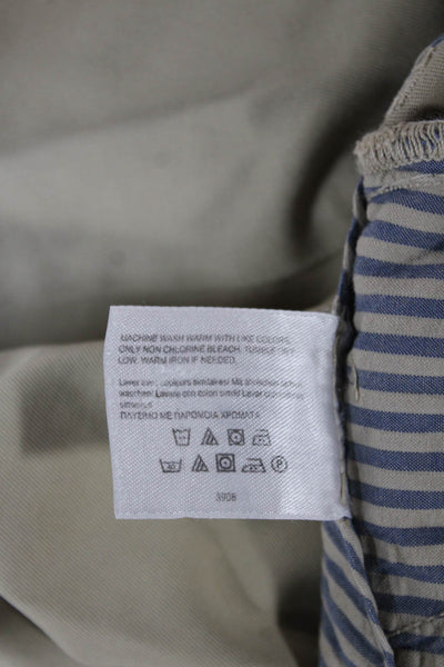 Brooks Brothers Mens Bermuda Shorts Beige Cotton Button Size 35