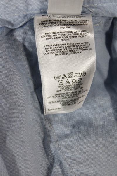 Brooks Brothers Mens Bermuda Shorts Striped Blue Cotton Button Size 36