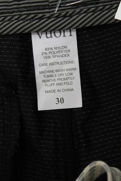 Vuori Mens Athletic Shorts Black Nylon Drawstring Size 30