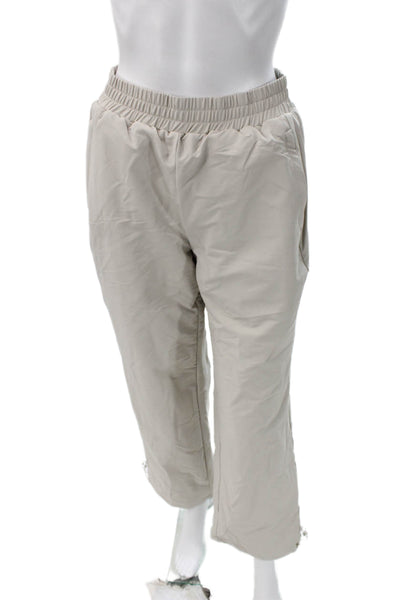 OGL Unisex Adults Sweatpants Beige Polyester Pull On Size S