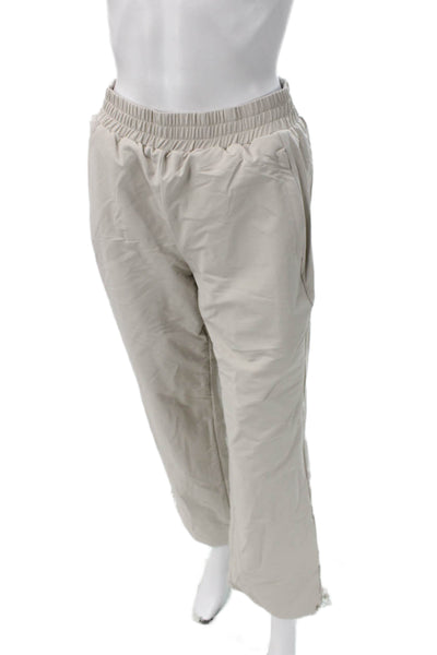 OGL Unisex Adults Sweatpants Beige Polyester Pull On Size S