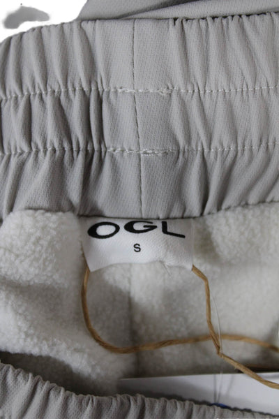 OGL Unisex Adults Sweatpants Beige Polyester Pull On Size S