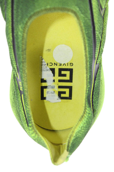 Givenchy Men's Round Toe Slip-On Chunky Rubber Sole Sneakers Green Size 43