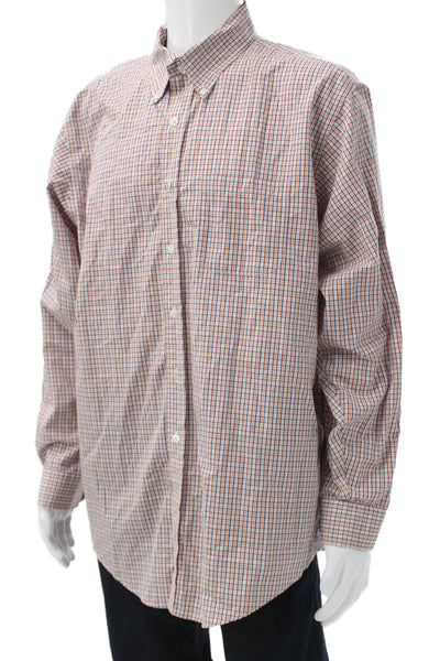 Brooks Brothers Men's Long Sleeves Button Multicolor Plaid Shirt Size XL