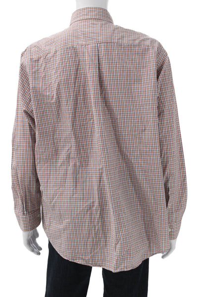 Brooks Brothers Men's Long Sleeves Button Multicolor Plaid Shirt Size XL