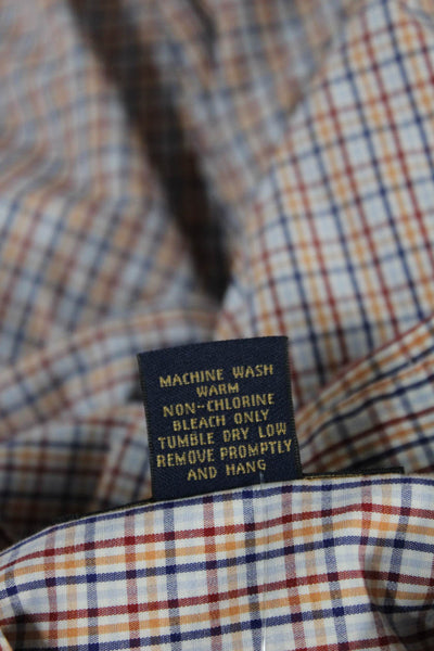 Brooks Brothers Men's Long Sleeves Button Multicolor Plaid Shirt Size XL